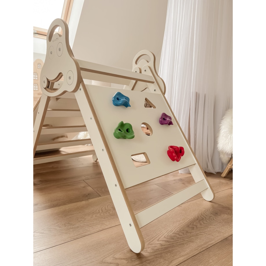 Drabinka Pikler ŚCIANKA WSPINACZKOWA + DUŻA zjeżdżalnia DRABINKA