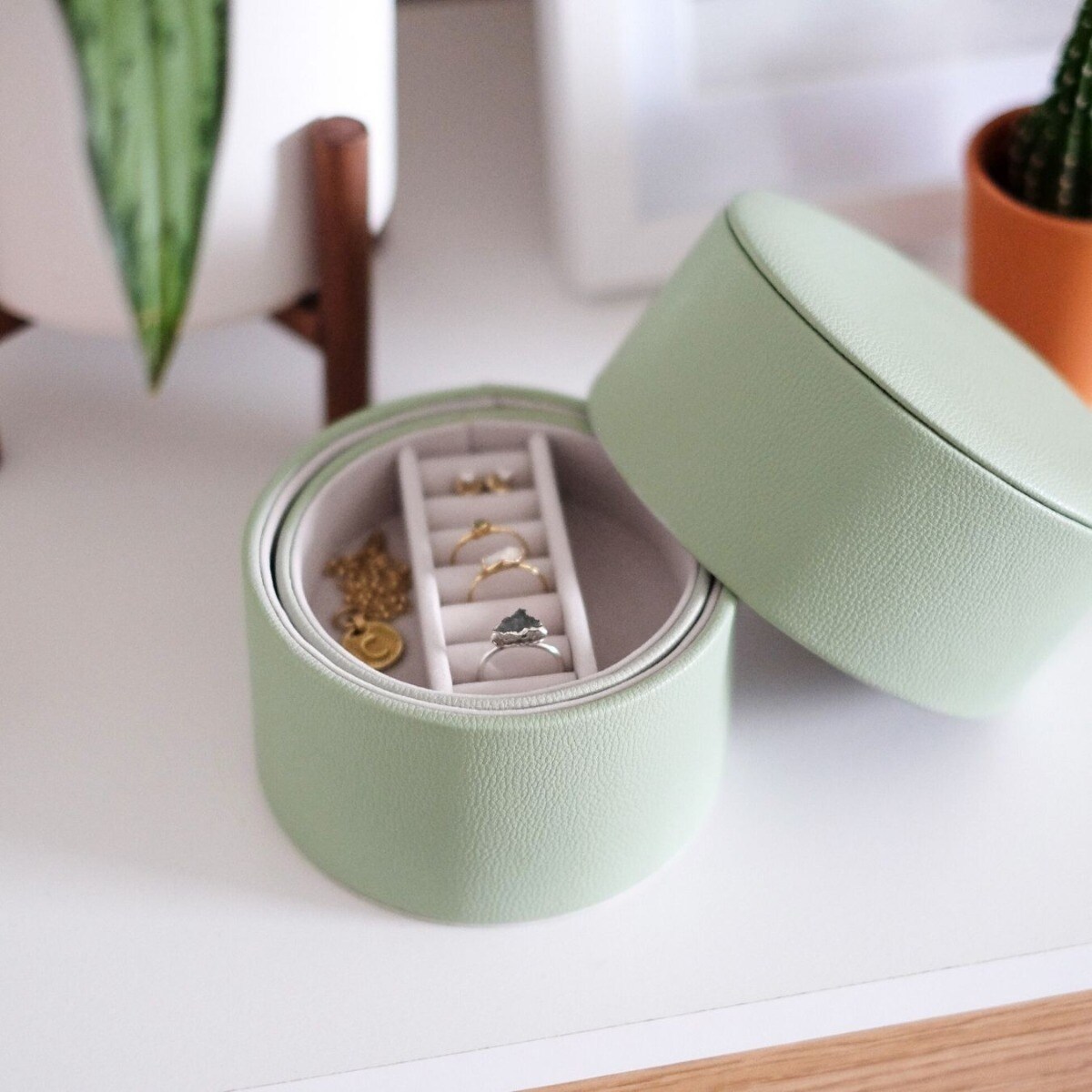 Pudełko na biżuterię Stackers Pod zieleń szałwiowa podwójne