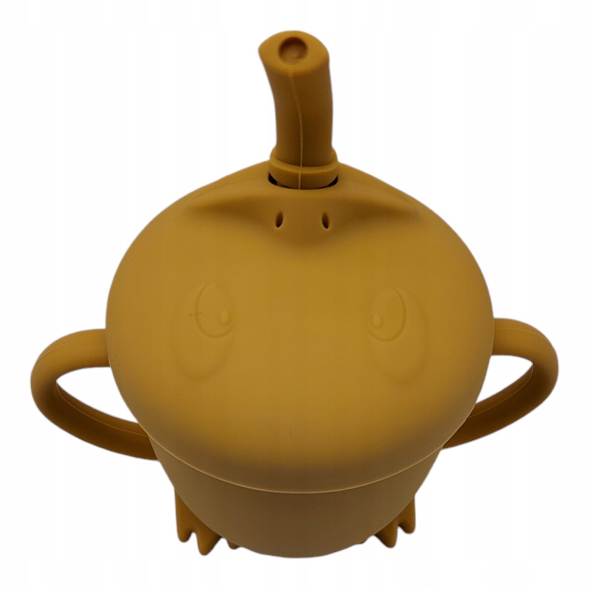 KUBEK do nauki picia silikonowy BIDON ze słomką rurka BLW SILIKON PREZENT