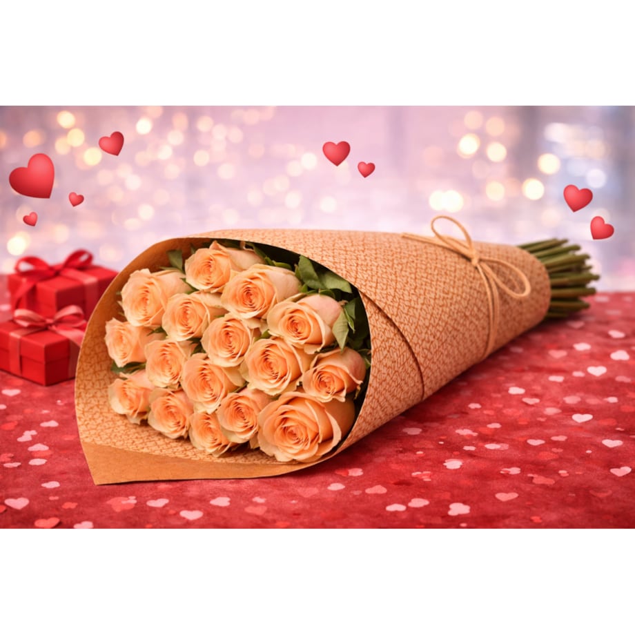 Bukiet różowy Pink Mondial – 25 sztuk, wysokość 40-45 cm (Ekwador)