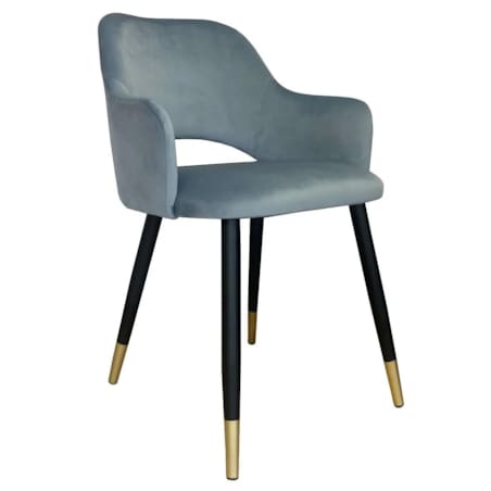 Krzesło NAPO VELVET GOLD szare