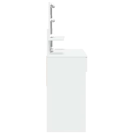 vidaXL Toaletka z oświetleniem LED, biała, 100x40x130 cm