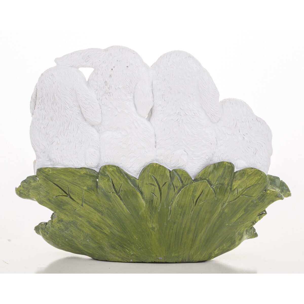 Dekoracja - 4 wesołe króliczki z pisankami 14,5x19x6 cm