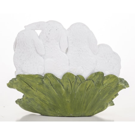 Dekoracja - 4 wesołe króliczki z pisankami 14,5x19x6 cm