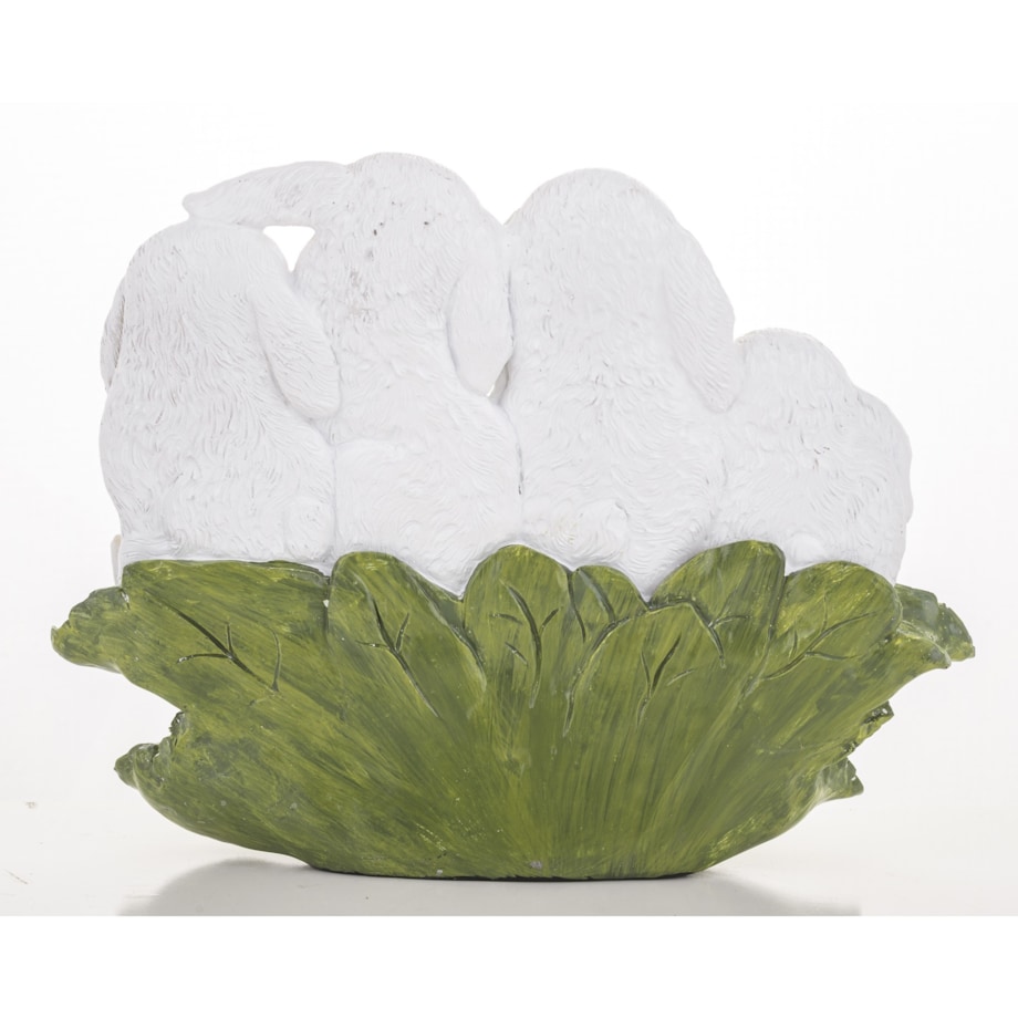 Dekoracja - 4 wesołe króliczki z pisankami 14,5x19x6 cm