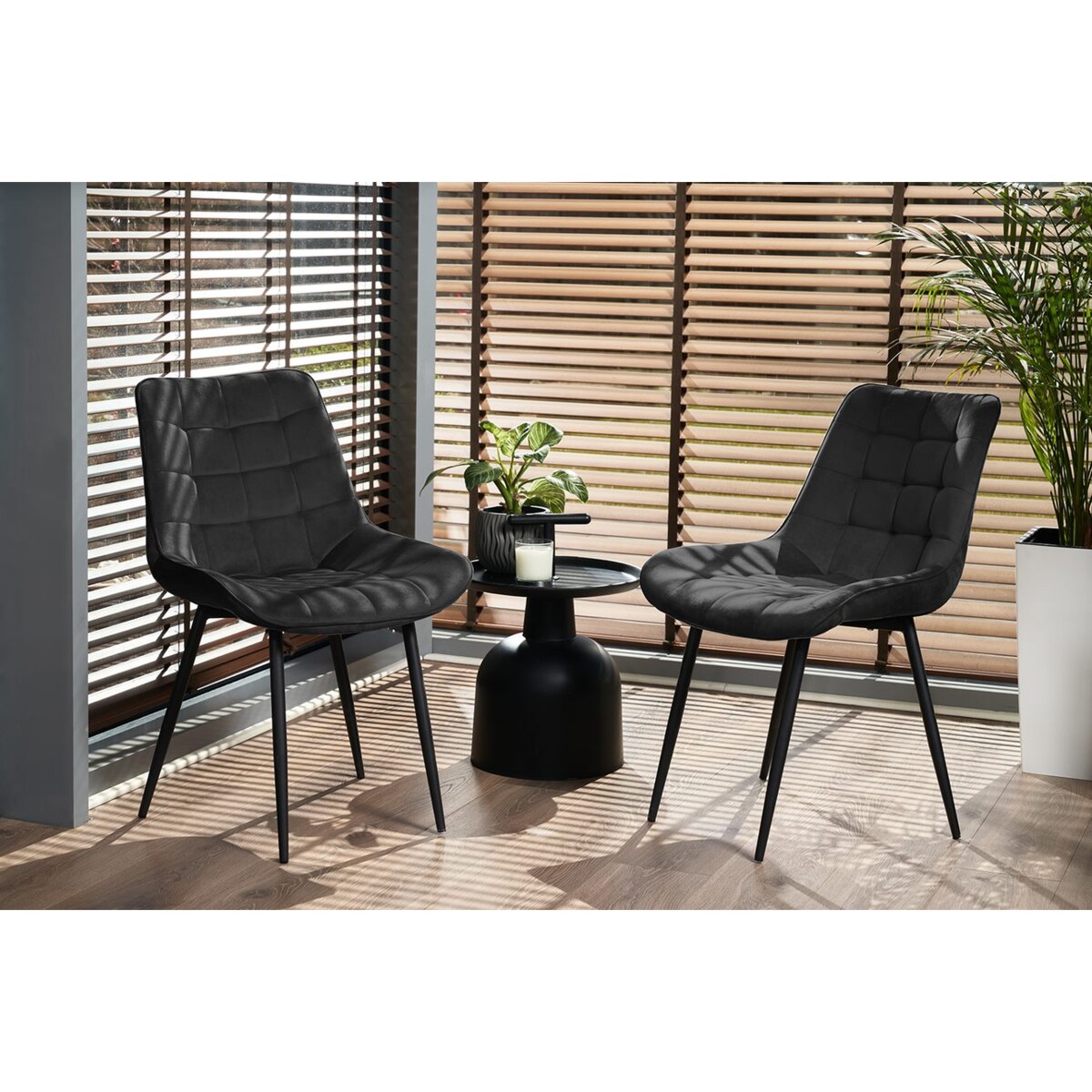 2 X Krzesło Do Jadalni Kuchni Salonu Do Jadalni Kuchni Stołu Zestaw Komplet Misty Czarne