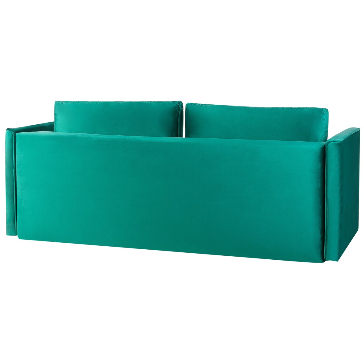 Sofa rozkładana welurowa zielona EKSJO