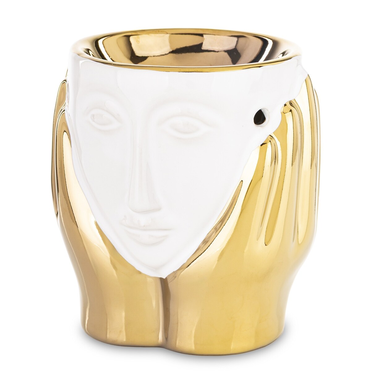 Kominek zapachowy ceramiczny 11x11x9,5 cm MOYO twarz