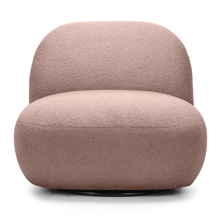Fotel obrotowy 73x85x85 cm TENNO-3 bouclé różowy
