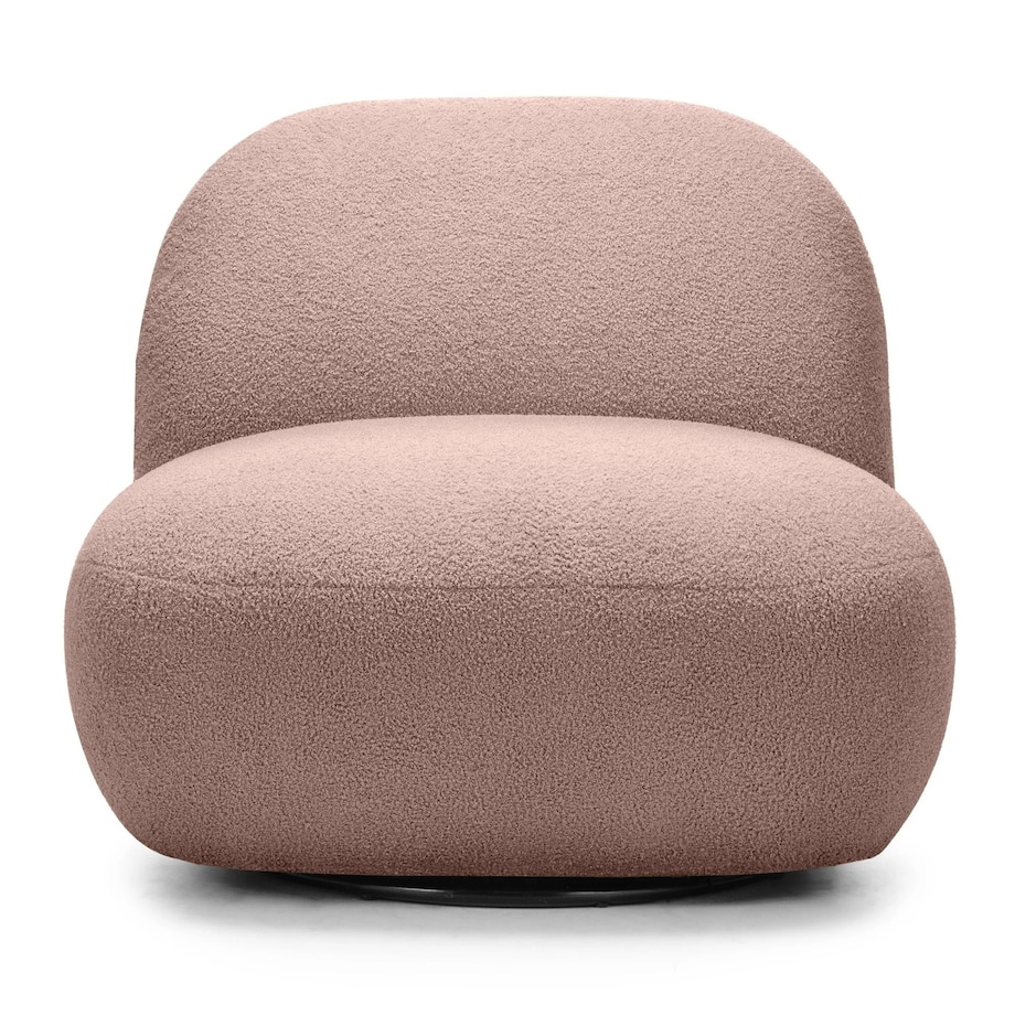 Fotel obrotowy 73x85x85 cm TENNO-3 bouclé różowy