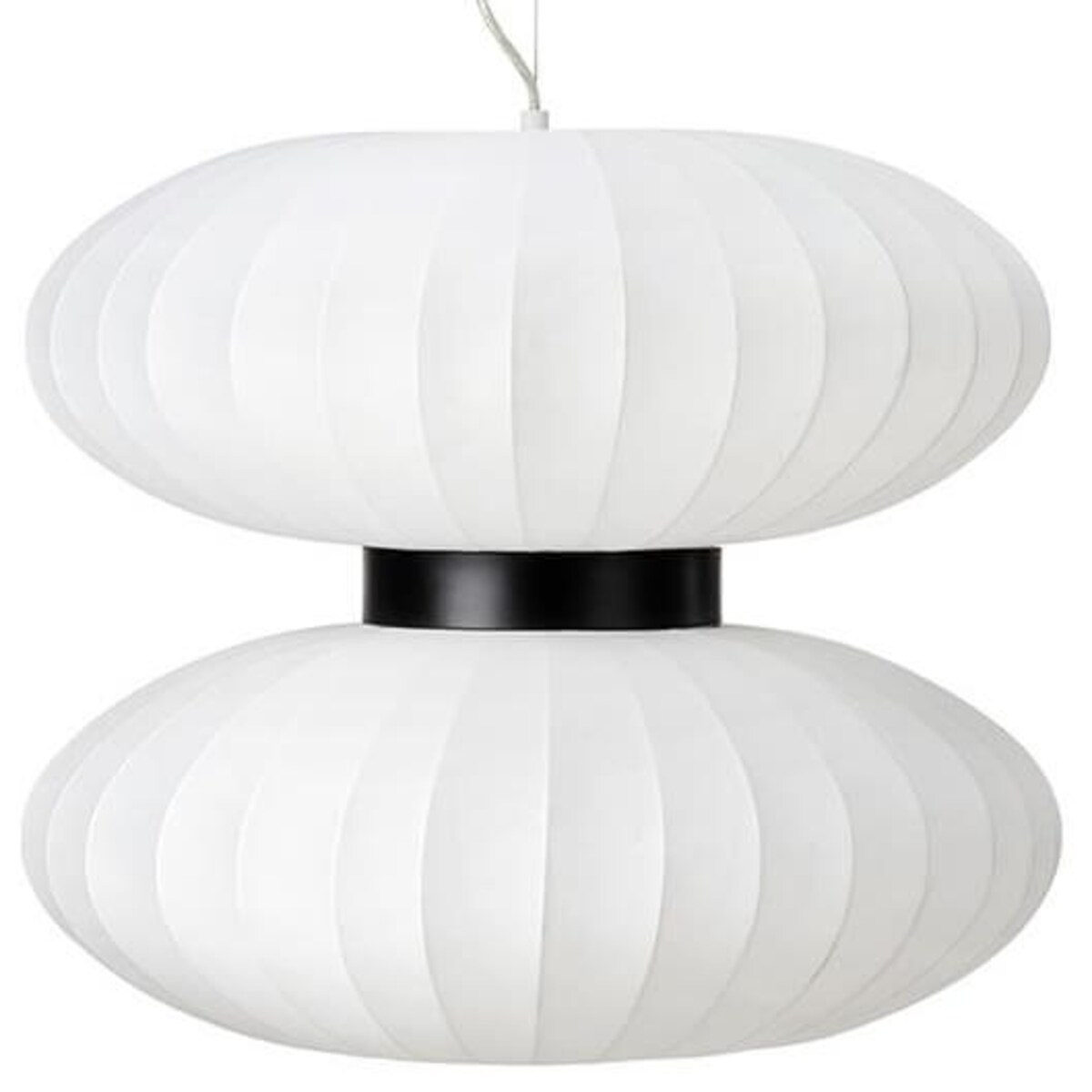 Modernistyczna lampa wisząca Daburu 108113 Markslojd tekstylna biała