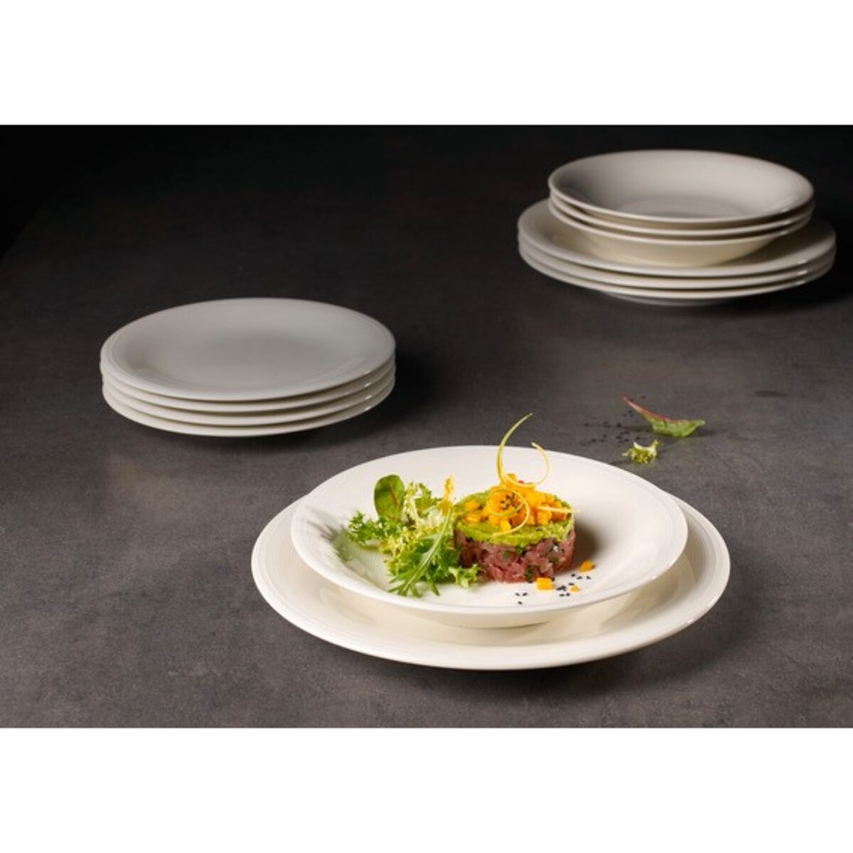 Zestaw talerzy Color Loop Natural, 12 el, Villeroy & Boch