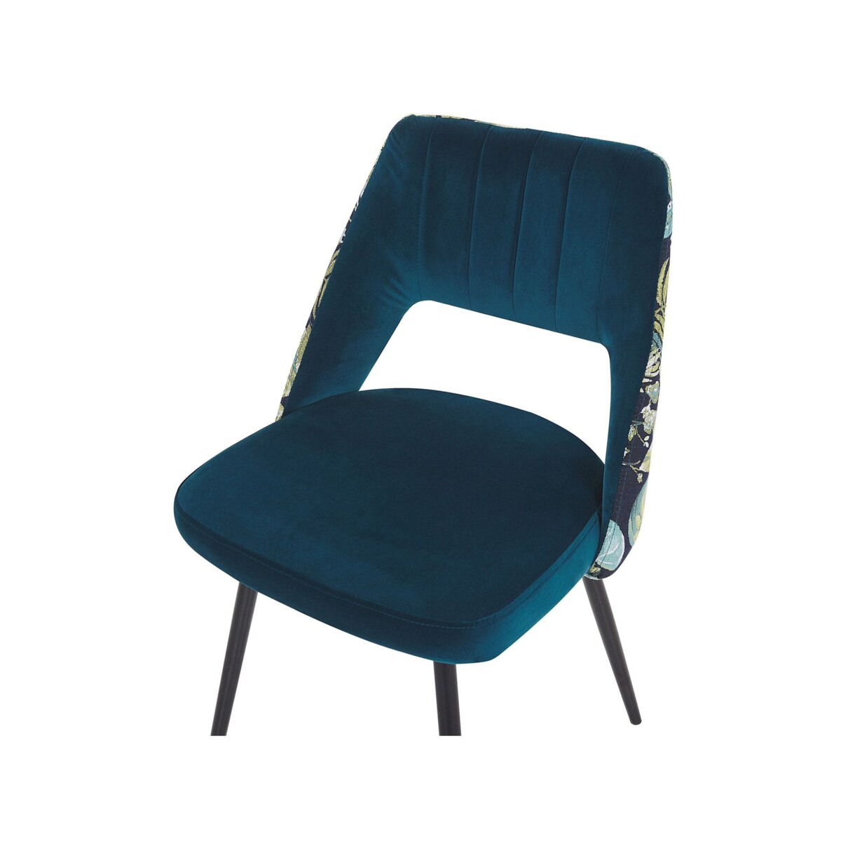 Zestaw 2 krzeseł do jadalni welurowy niebieski ANSLEY