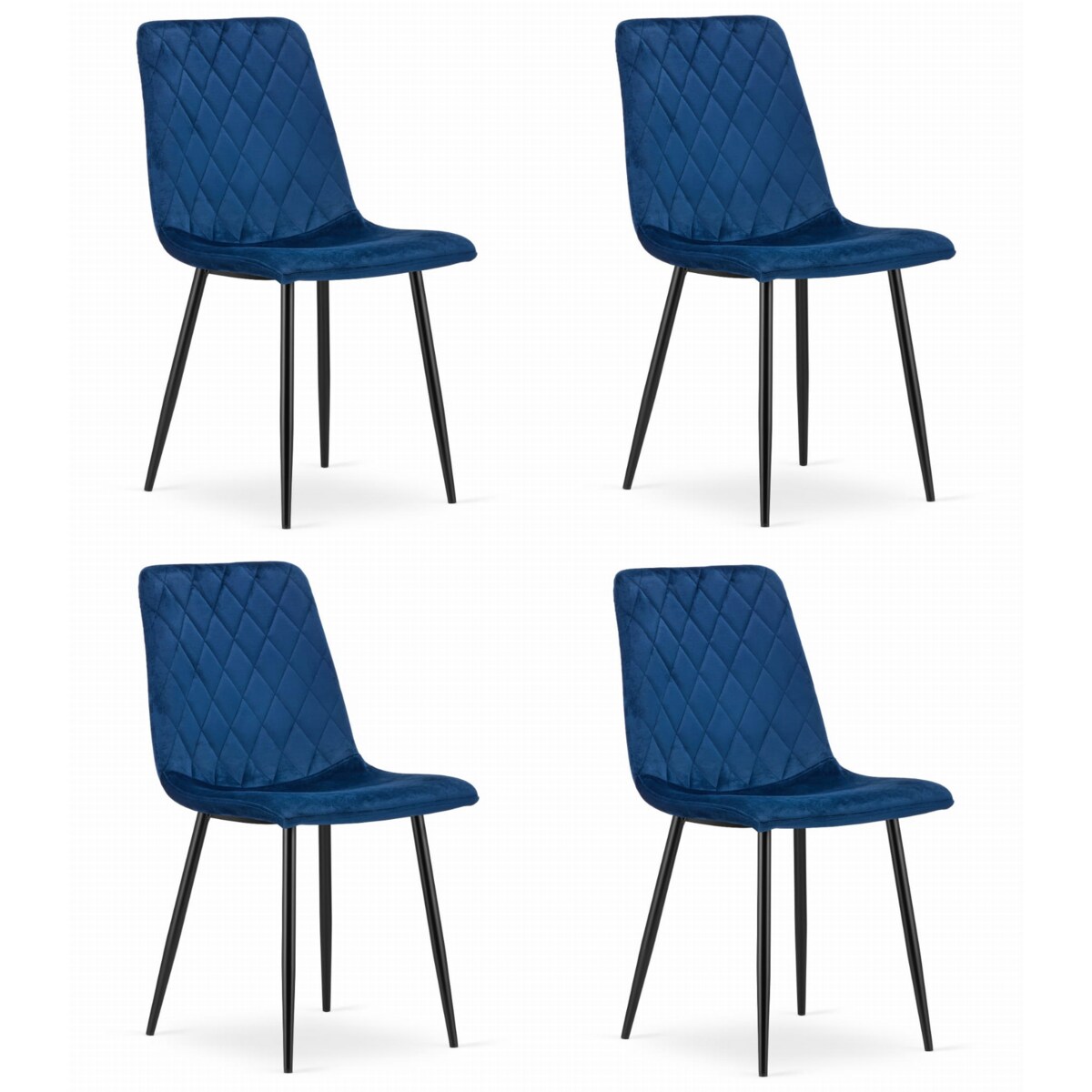 Krzesło Do Jadalni Kuchni Salonu Turin - Granat Aksamit X 4