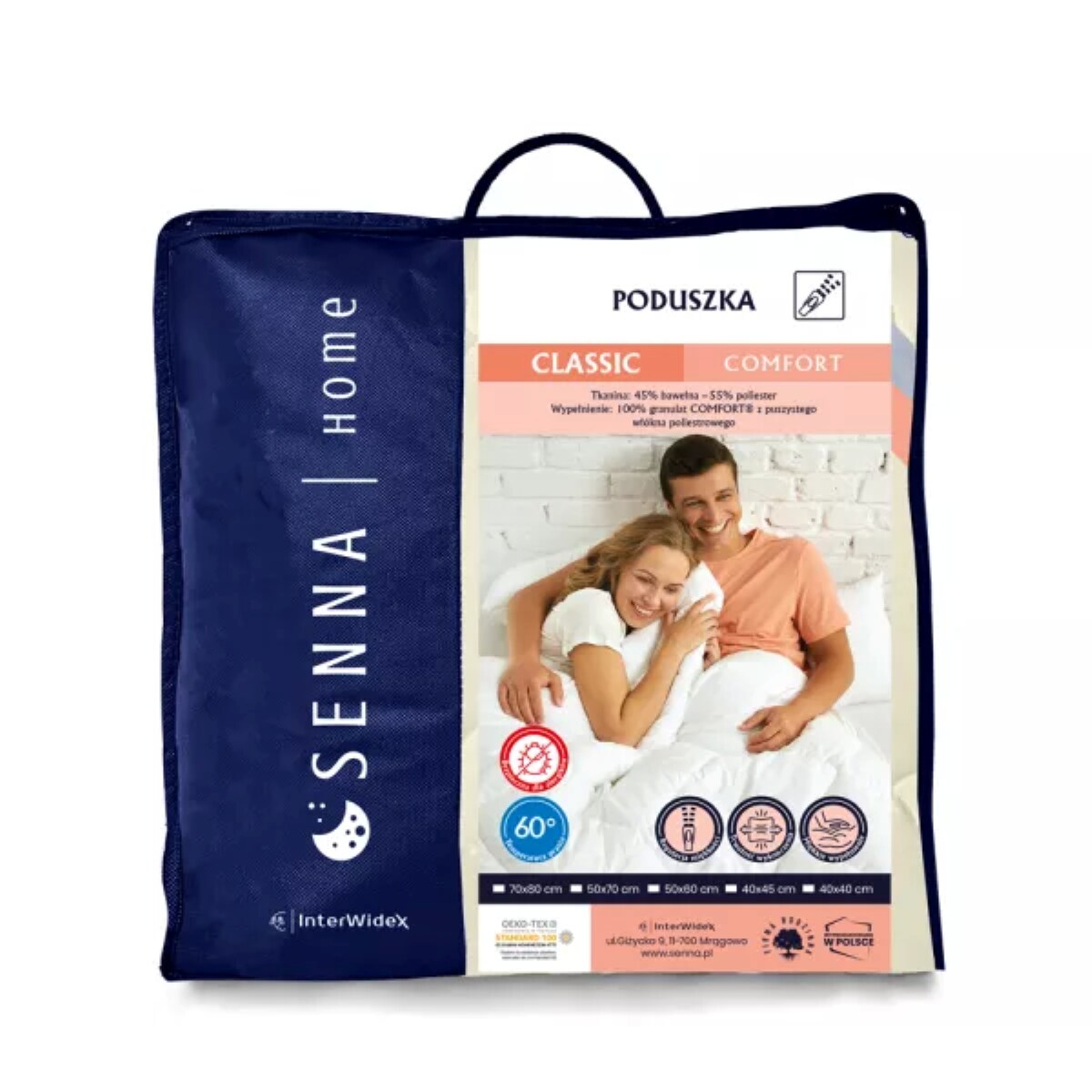 Poduszka 40x40 CLASSIC COMFORT Kremowa