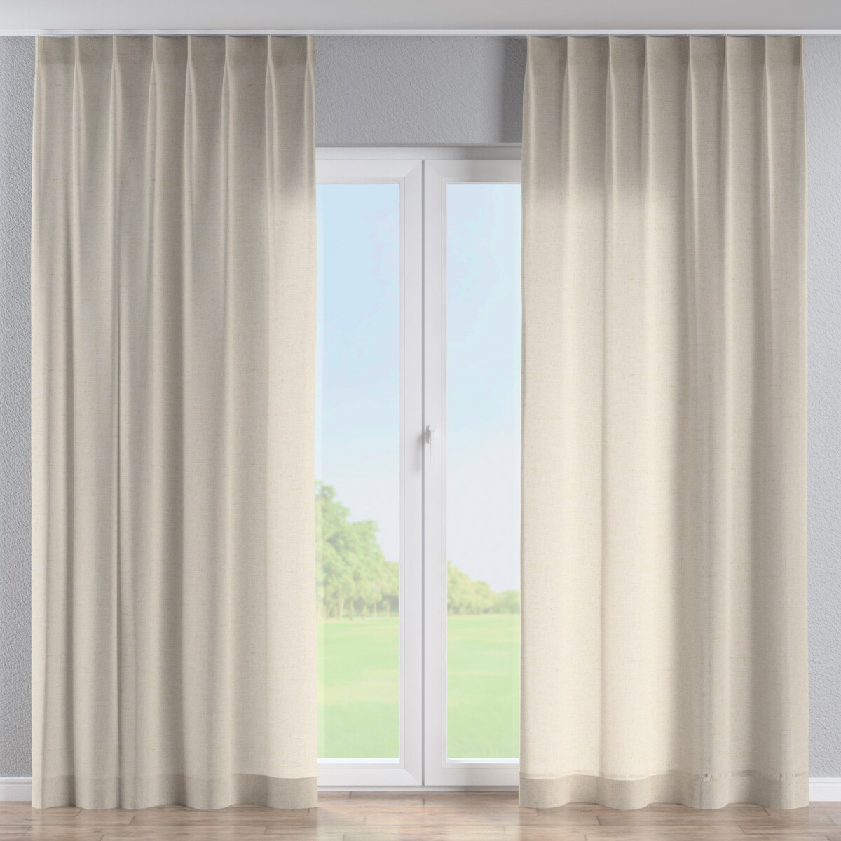 Zasłona na haczykach flex pojedynczych 130x260 beżowy