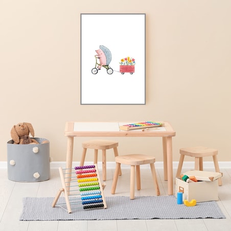 plakat jeżyk na rowerku 50x70 cm