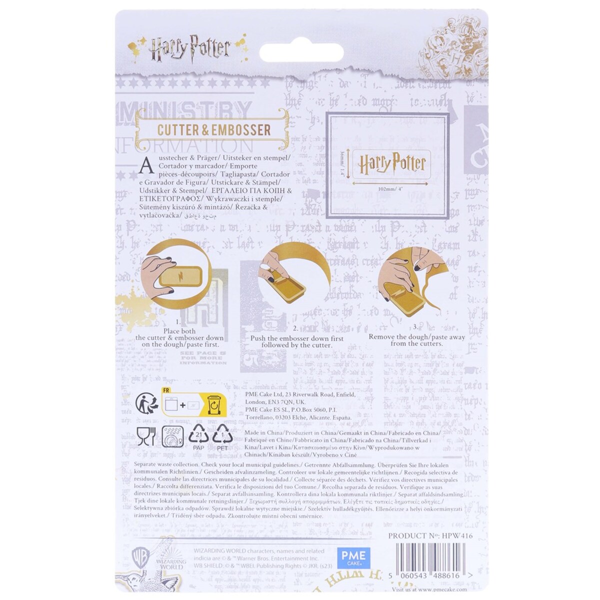 PME Foremka (stempel) do ciastek i masy cukrowej Harry Potter