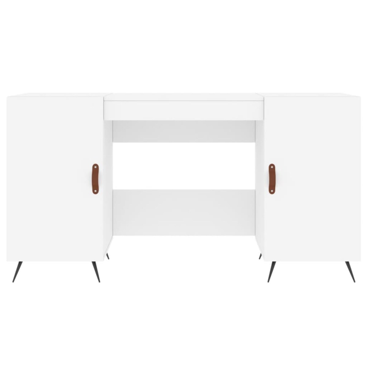 vidaXL Biurko, białe, 140x50x75 cm, materiał drewnopochodny