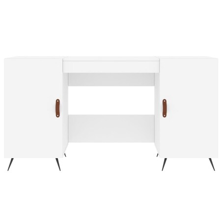 vidaXL Biurko, białe, 140x50x75 cm, materiał drewnopochodny