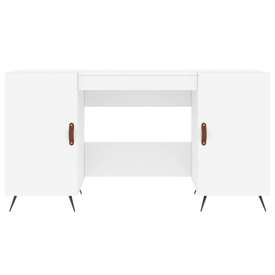 vidaXL Biurko, białe, 140x50x75 cm, materiał drewnopochodny