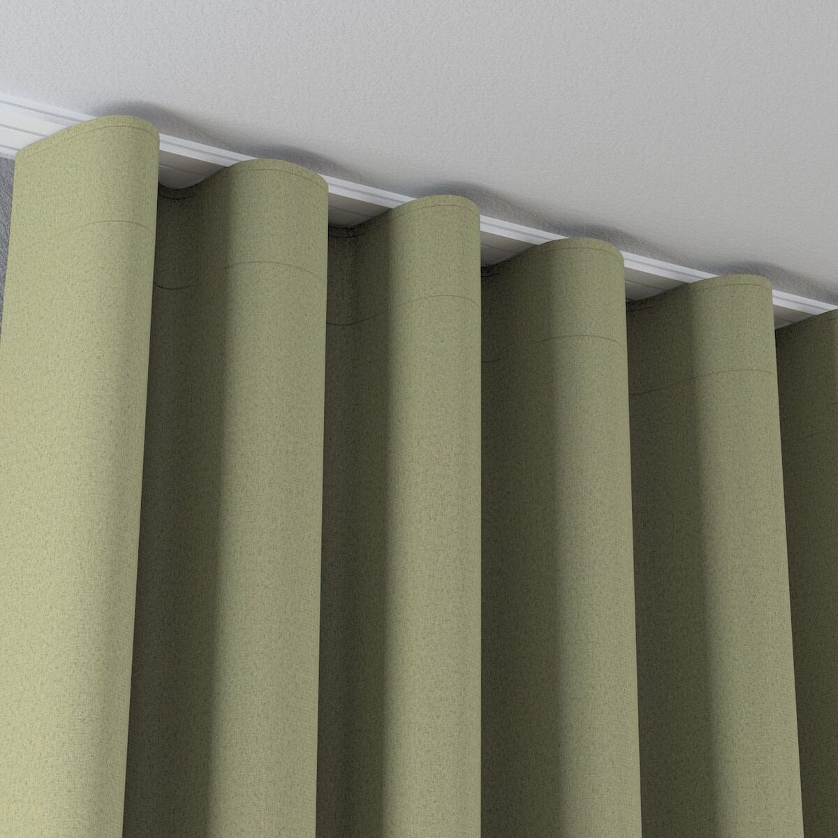 Zasłona na taśmie wave 130x245 zielony