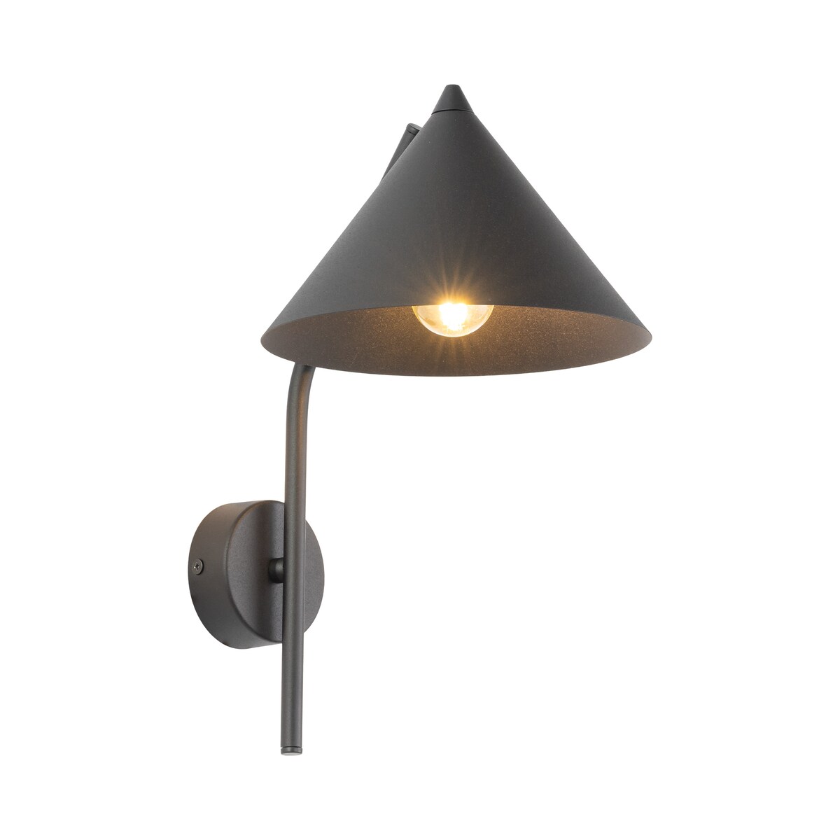 Kinkiet ścienny TK Lighting CONO BLACK 10041 czarny metalowy E27 nowoczesny do salonu i sypialni