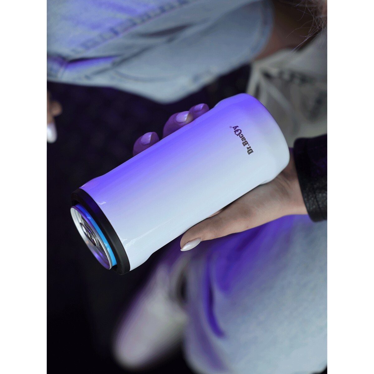 Kubek termiczny na kawę 2w1 Dr.Bacty Notus 360 ml - biały