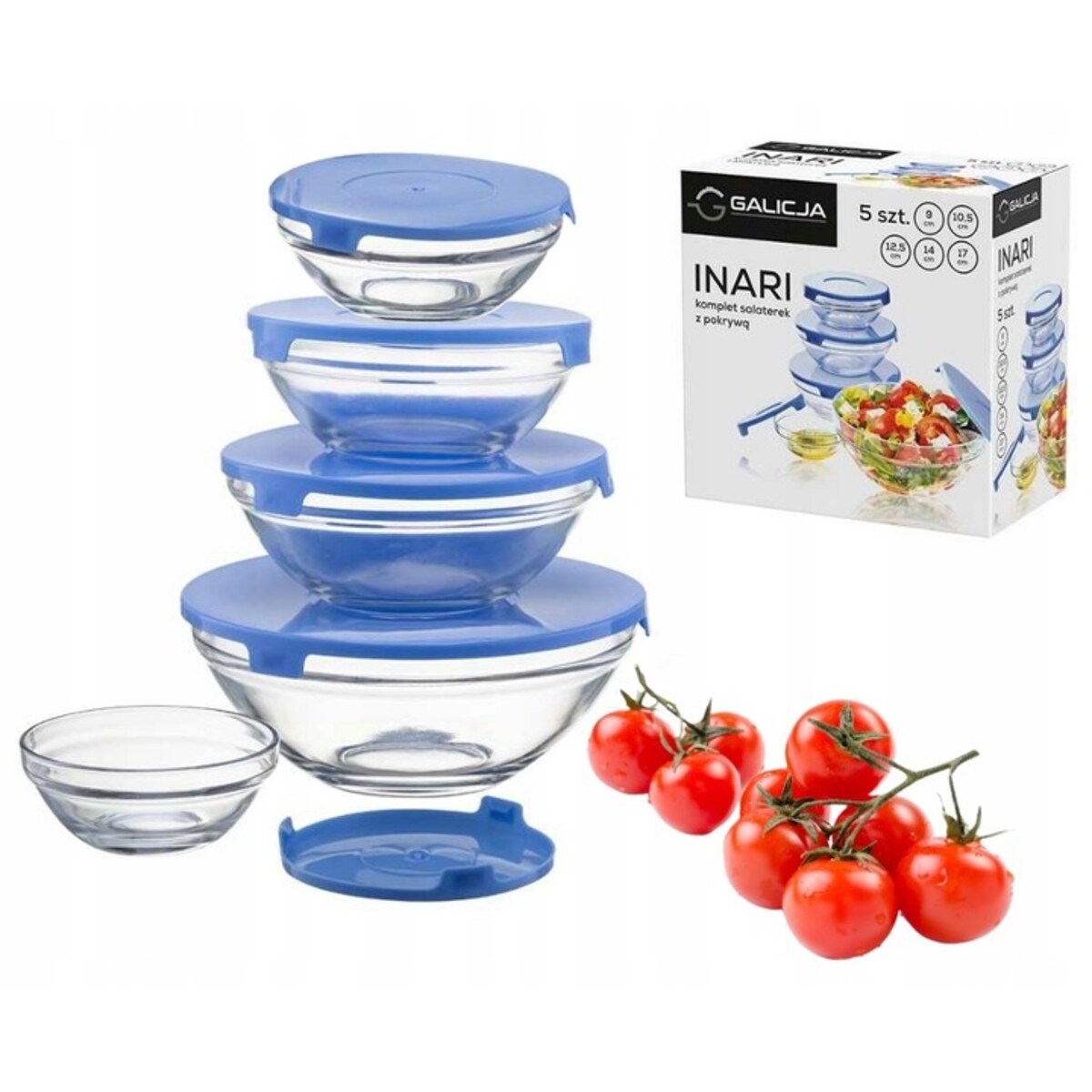 salaterki miski na jedzenie piknik przekąski sałatki żywność 5 szt pokrywki