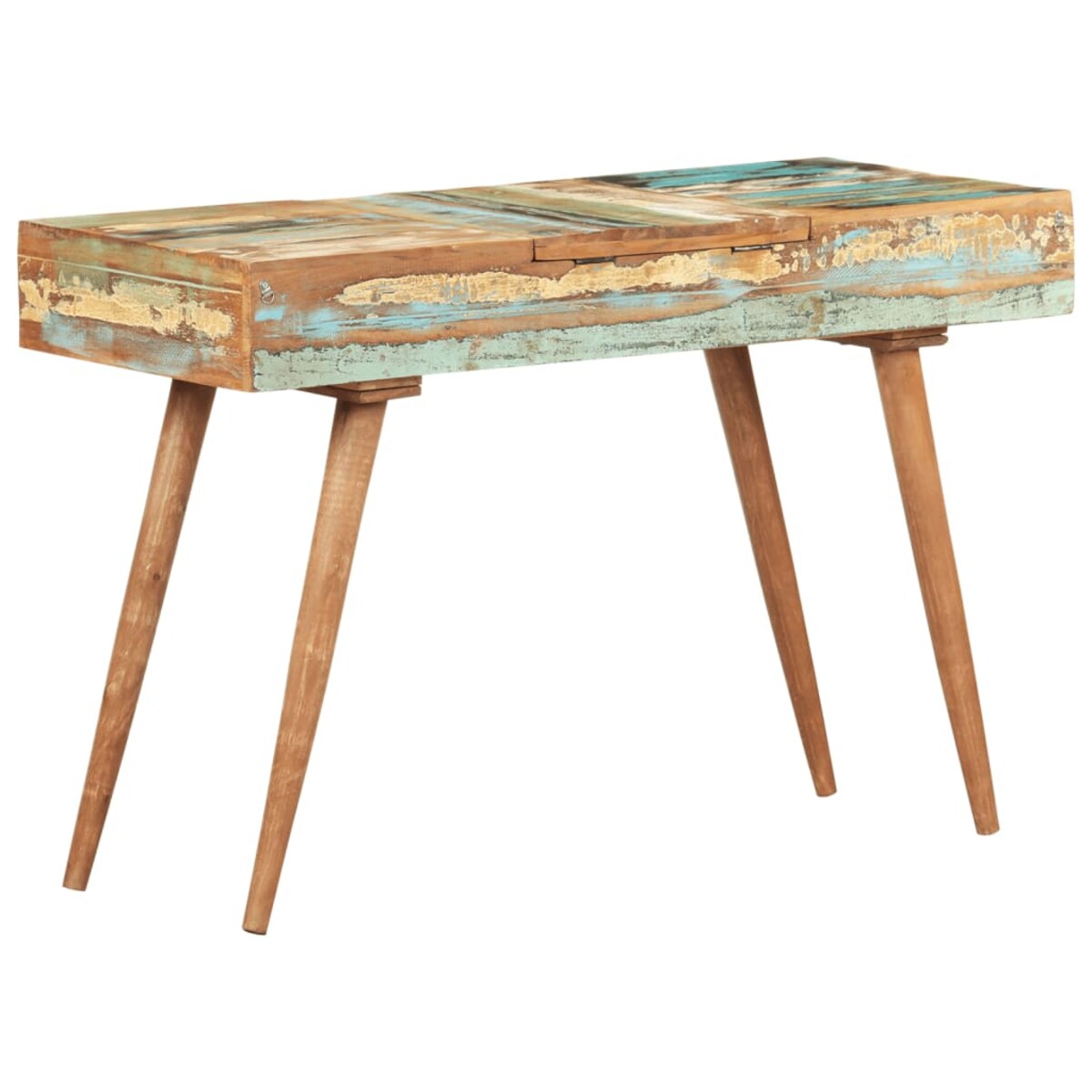 vidaXL Toaletka z lustrem, 112x45x76 cm, lite drewno z odzysku