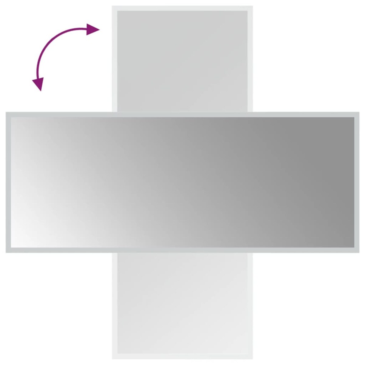 vidaXL Lustro łazienkowe z LED, 40x100 cm