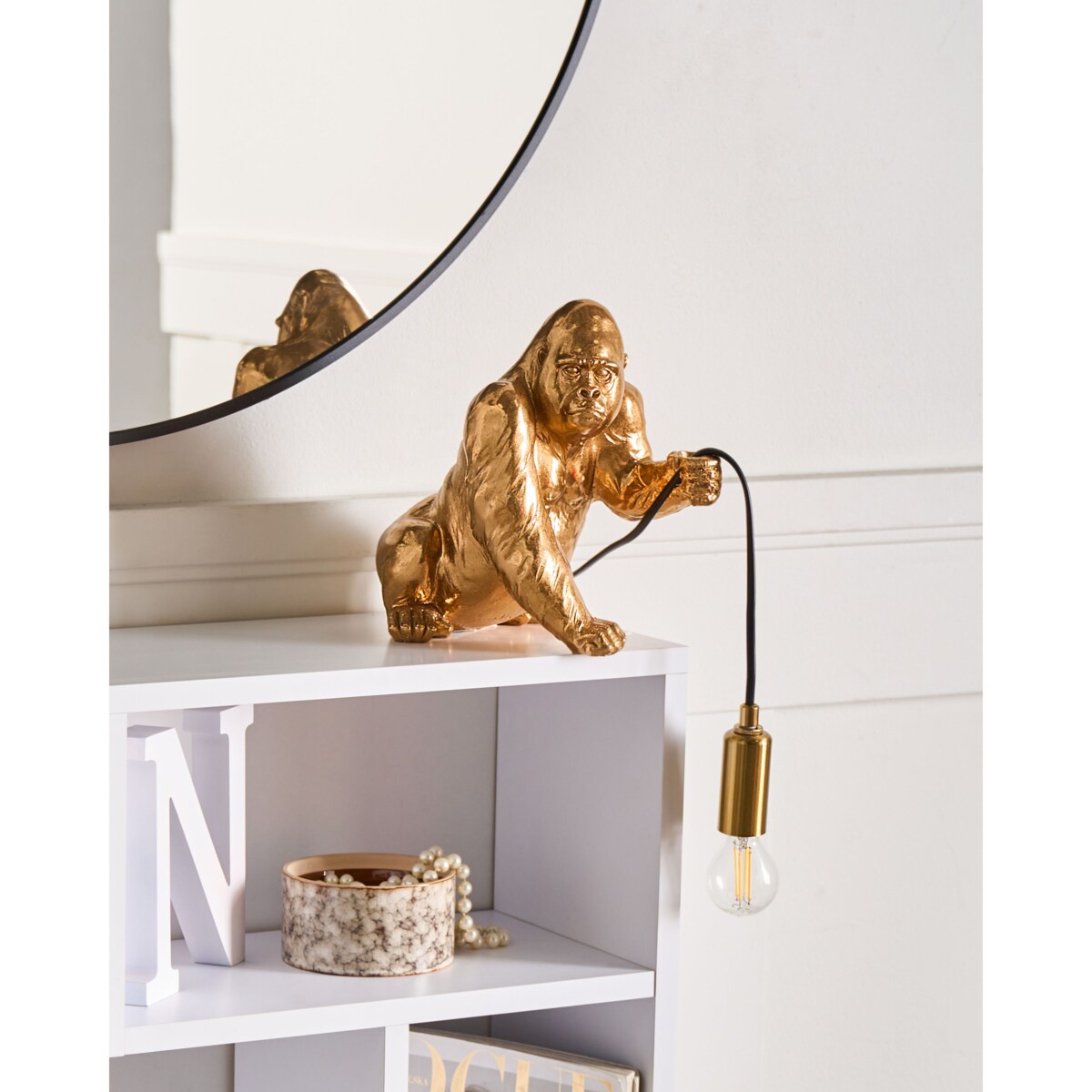 Lampa stołowa Goryl HARAMBE Złoty