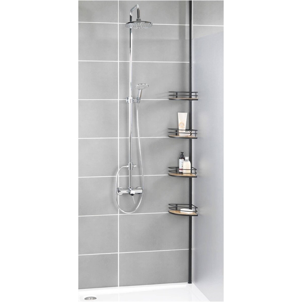 Teleskopowa półka pod prysznic DOLCEDO, 4 poziomy, WENKO