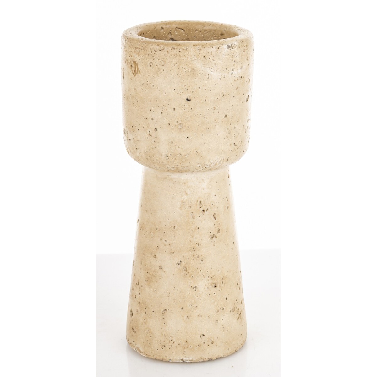 Świecznik cementowy 15x6x6 cm TORING-2 beżowy