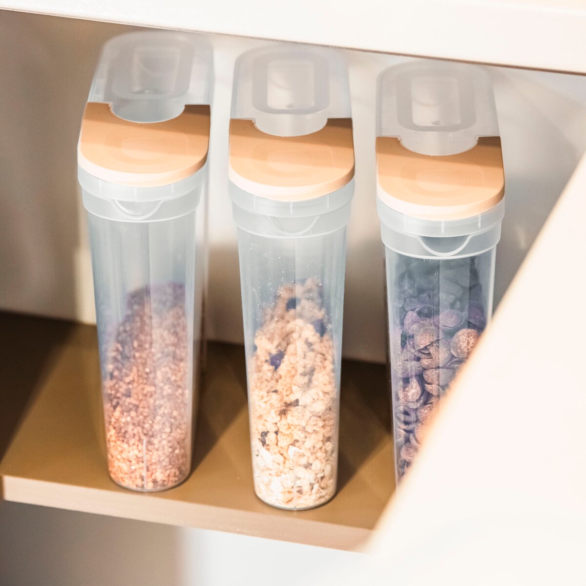 Pojemniki Na Żywność Kuchenne 3 X 2,4 L Makaron Mąkę Cukier Kaszę Sypkie