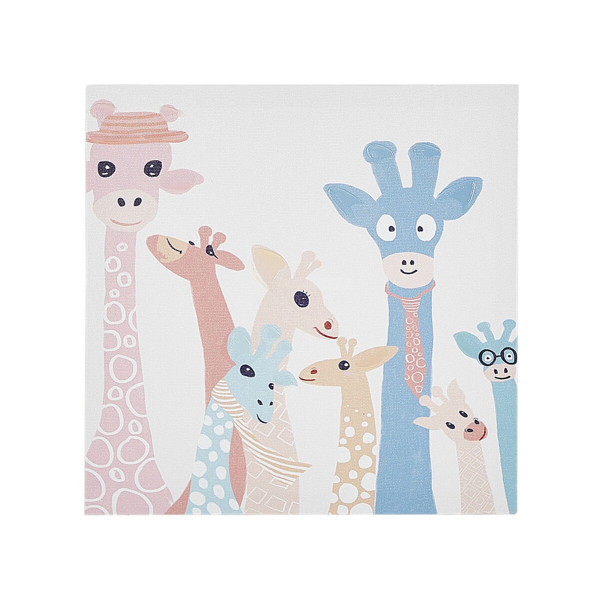 Zestaw 3 obrazów na płótnie zwierzęta 30 x 30 cm kolorowy TILLIA