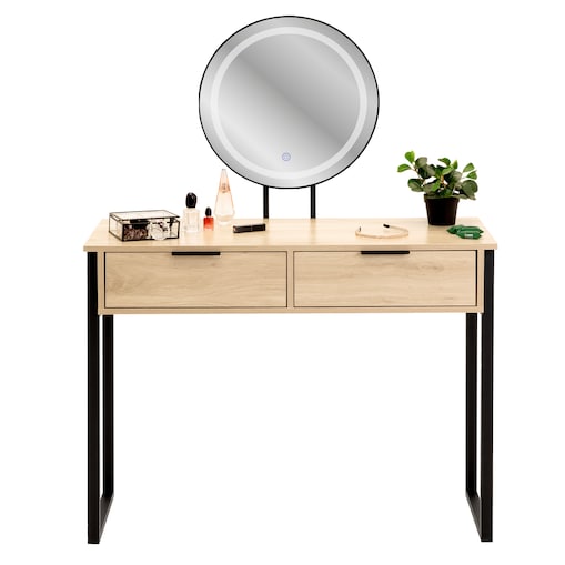 Toaletka kosmetyczna LOFT z lustrem LED do makijażu z oświetleniem MAKIJAŻ