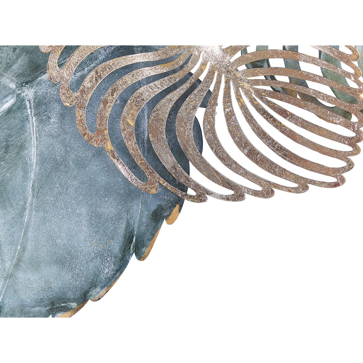 Dekoracja ścienna liście złoto-niebieska MAGNESIUM