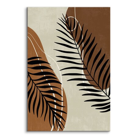 OBRAZ DO SALONU LIŚCIE PALMOWE STYL BOHO NATURA ABSTRAKCJA 80x120cm