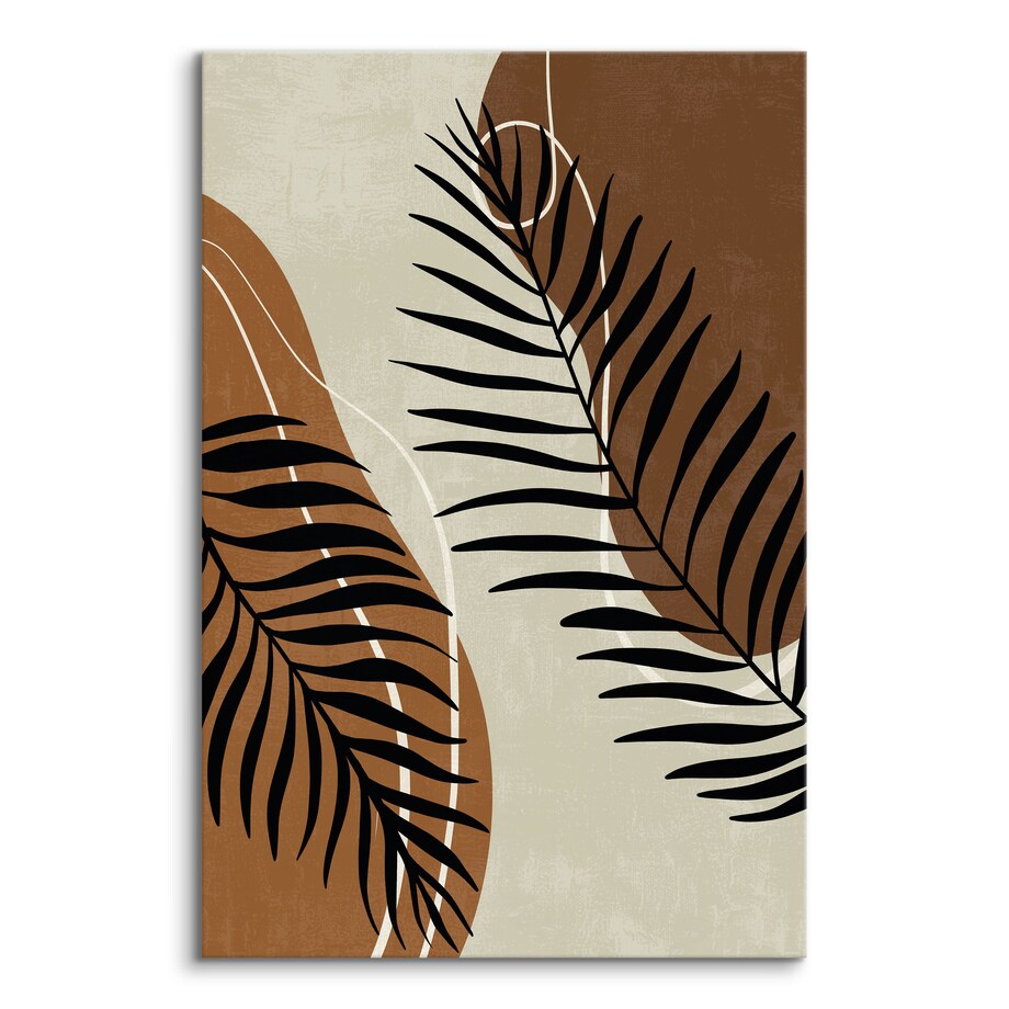 OBRAZ DO SALONU LIŚCIE PALMOWE STYL BOHO NATURA ABSTRAKCJA 80x120cm