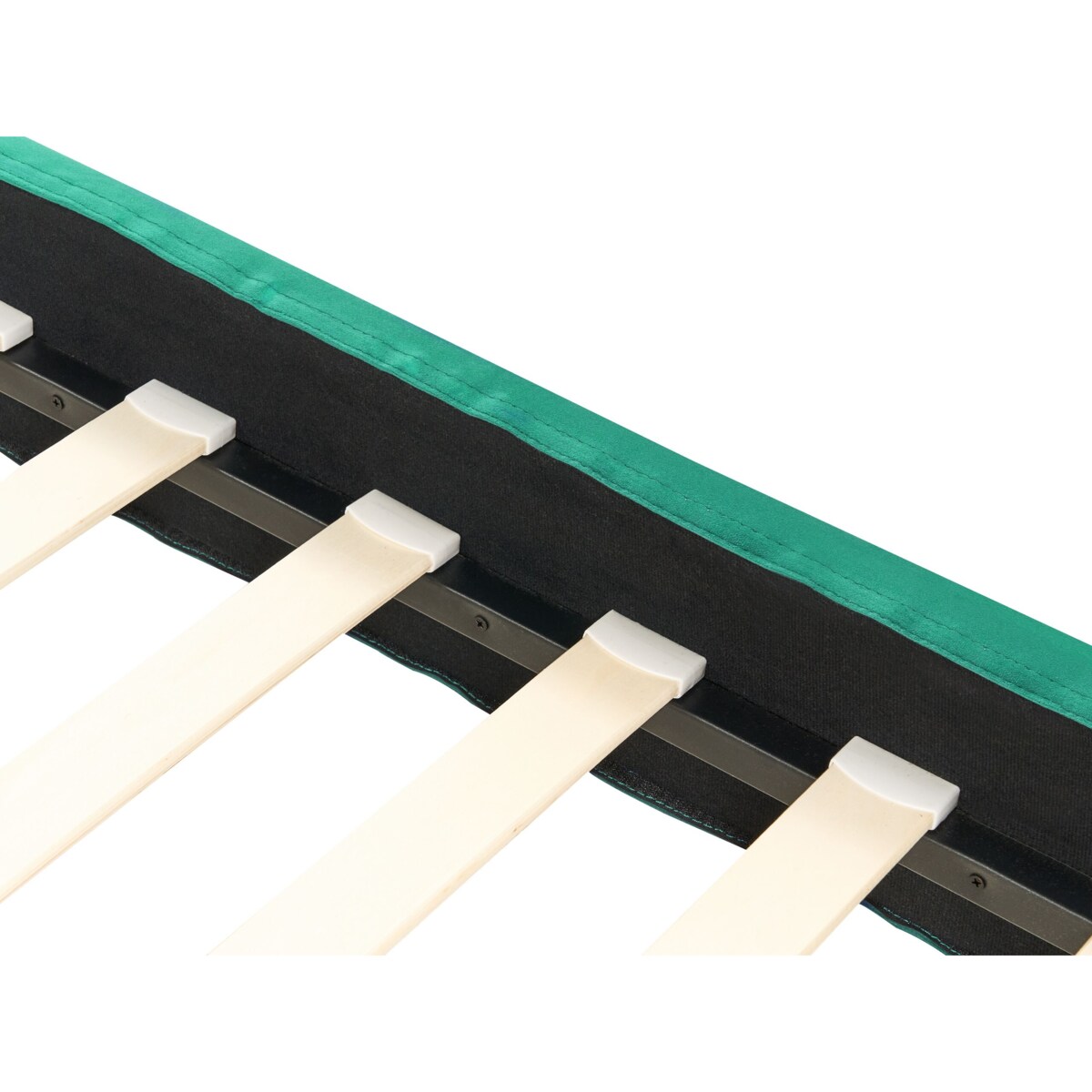 Łóżko welurowe 90 x 200 cm ciemnozielone FITOU