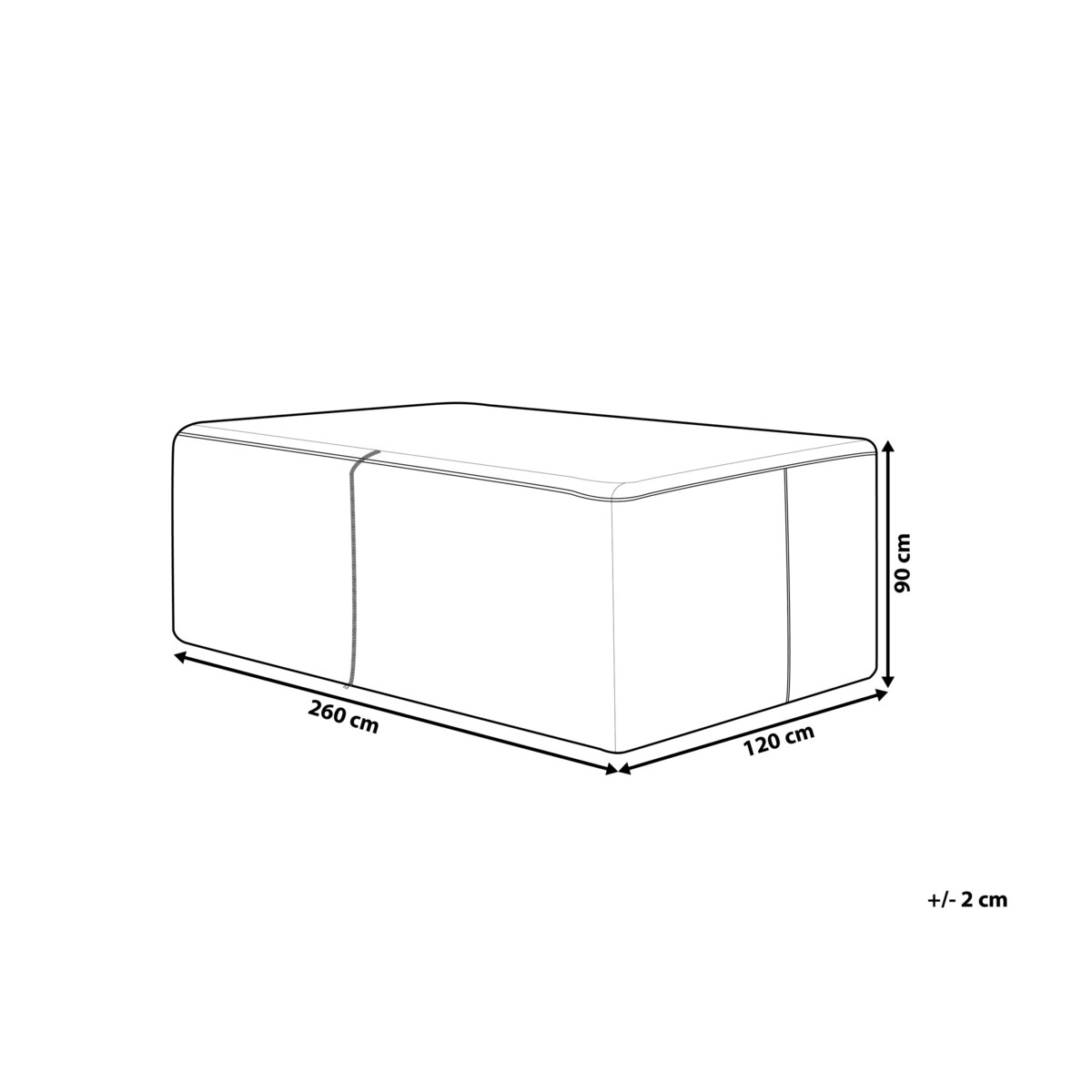 Pokrowiec ogrodowy 260 x 120 x 90 cm VERNIO, ITALY, VIAREGGIO CHUVA