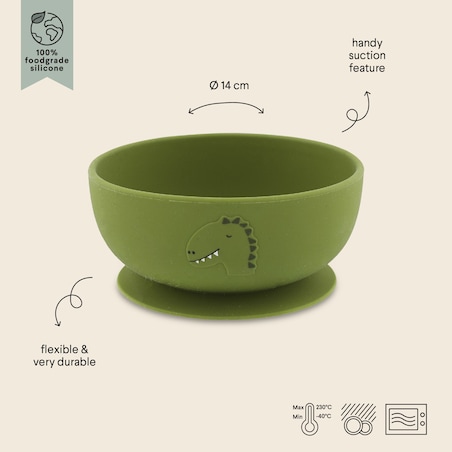 Silikonowa miseczka z przyssawką - Dinozaur Trixie Baby