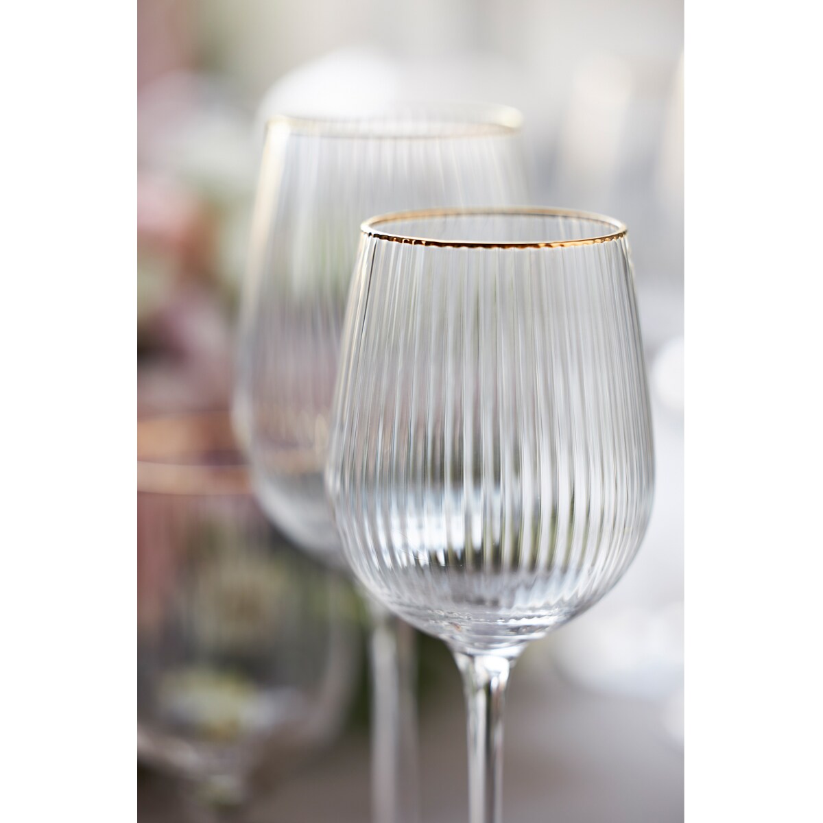 Kieliszki do czerwonego wina Palermo 400 ml 4 sztuki złote 27579