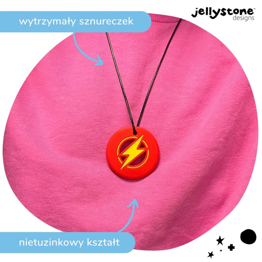 Wisiorek antystresowy Błyskawica czerwony Jellystone Designs