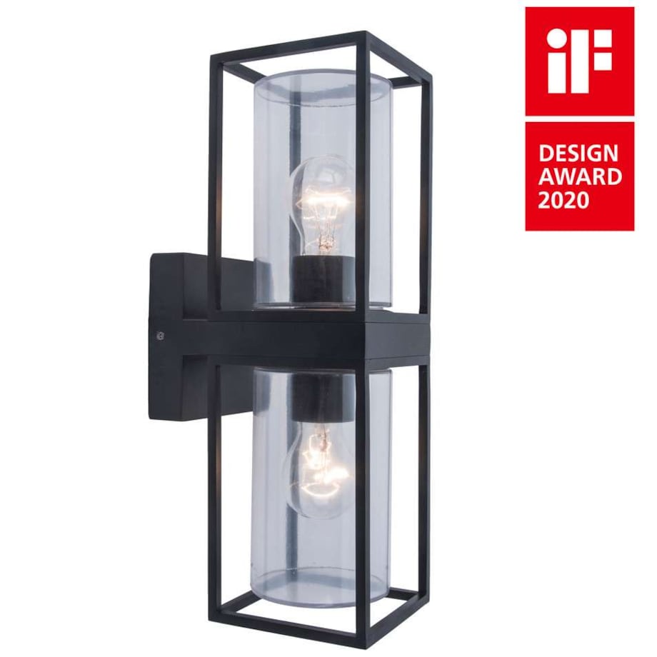 Elewacyjna LAMPA ogrodowa FLAIR 5288804012 Lutec zewnętrzna OPRAWA ścienna outdoor IP44 czarna przezroczysta