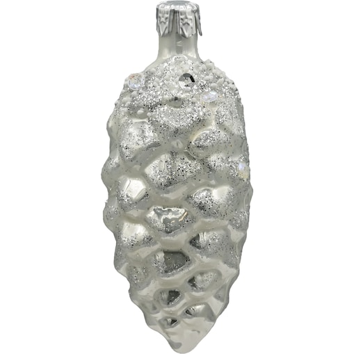 Bombka choinkowa: Szyszka srebrna: mała