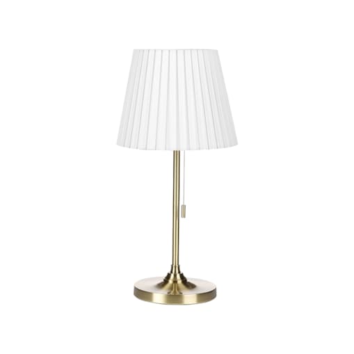 Lampa stołowa mosiężno-biała TORYSA