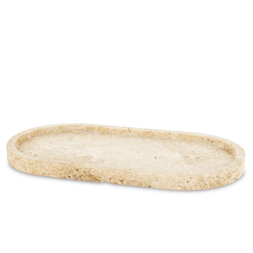 Taca dekoracyjna owalna trawertynowa 30x15x2 cm