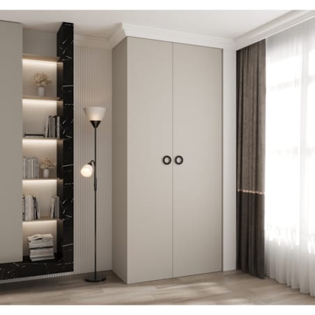 Szafa dwudrzwiowa Como 1 110 gł.40 kaszmir+czarny